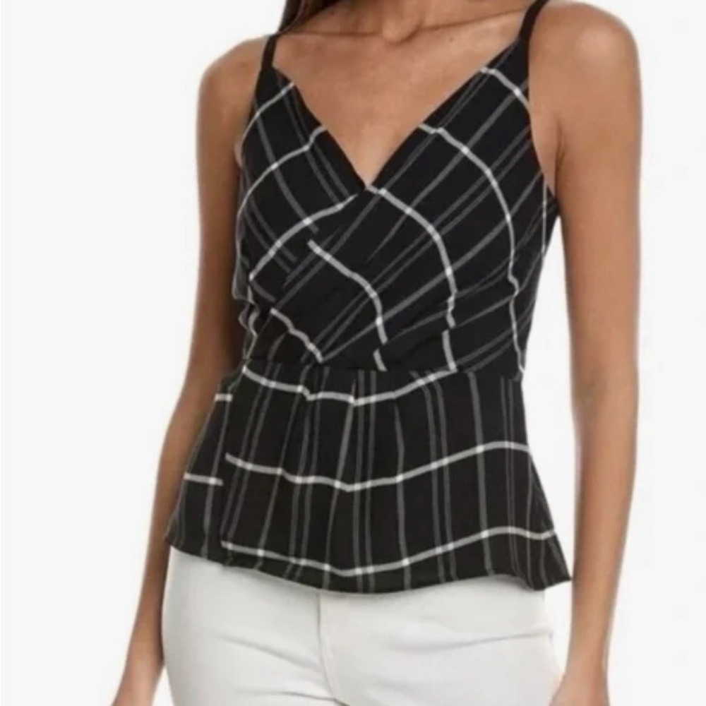 Cabi 3986 Black Check Crossover Tank
